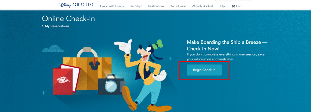 Check-in online de un crucero Disney paso a paso 4
