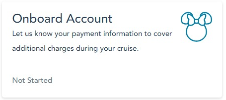 Check-in online de un crucero Disney paso a paso Onboard-account